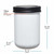 16 oz Toledo Glass Jar with Black Metal Lid Dimensions