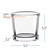 2.5 oz Heavy Glass Container Dimensions