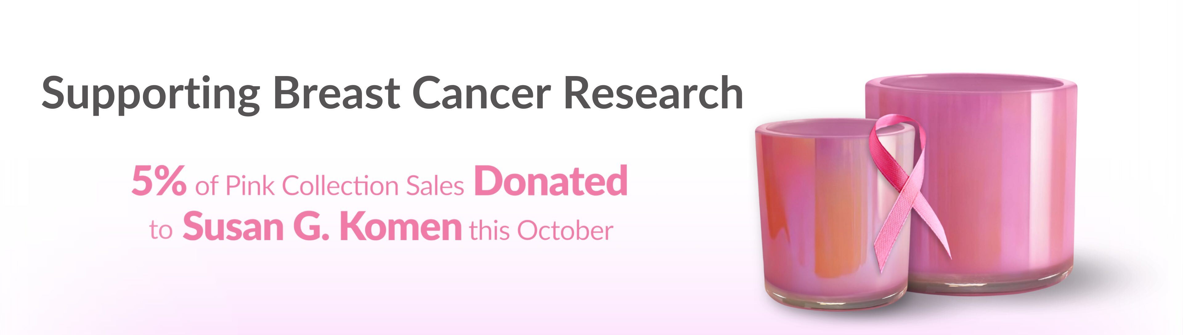 Glassnow Pink Donation to Susan G Komen