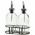 Classico Double Bottle Metal Stand with Clear Bottles