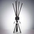 Reed Diffuser Cap 24/410 ABS Black Pearl Finish with Leak Proof PE Liner with Clear Bottle