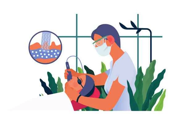 How to remove red scars with hair growth?